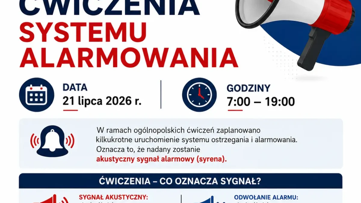 Ćwiczenia alarmowe w Gminie Łużna – 21 lipca zawyją syreny