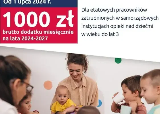 21 750 zł dla gminy Gorlice na dodatki motywacyjne dla opiekunów w żłobku