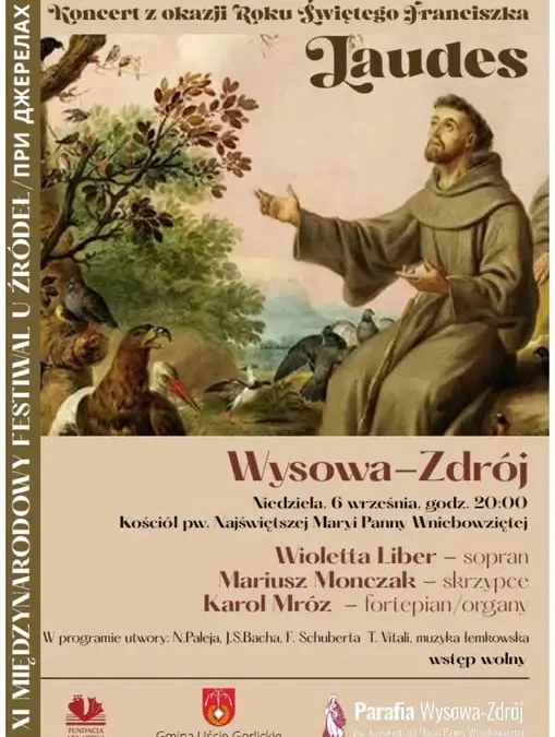 Koncert LAUDES w Wysowej-Zdroju – muzyczne spotkanie z franciszkańskim zachwytem
