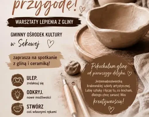 Nowa osoba w GOK Sękowa i warsztaty lepienia z gliny