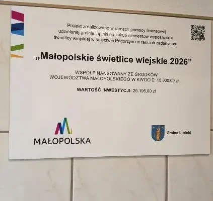 Nowe wyposażenie kuchenne w świetlicy w Pagorzynie dzięki wsparciu Województwa Małopolskiego