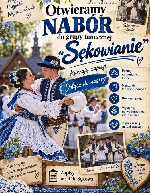 Nowa grupa taneczna na Pogórzu – Gmina Sękowa zaprasza do wspólnego odkrywania folkloru