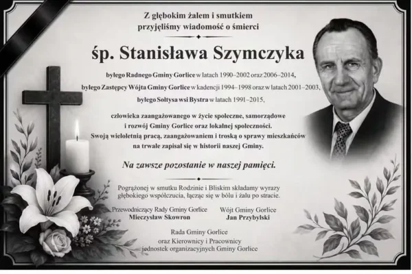 Odszedł Stanisław Szymczyk – wieloletni radny, zastępca wójta i sołtys Bystrej