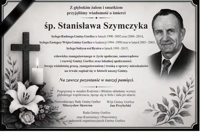 Odszedł Stanisław Szymczyk – wieloletni radny, zastępca wójta i sołtys Bystrej