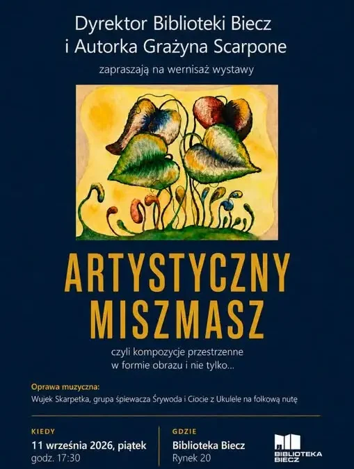 Wernisaż wystawy „Artystyczny miszmasz” w Bibliotece Biecz