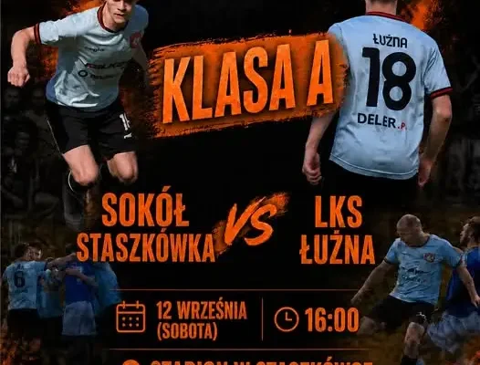 Sąsiedzki pojedynek na stadionie w Staszkówce – Sokół kontra Łużna