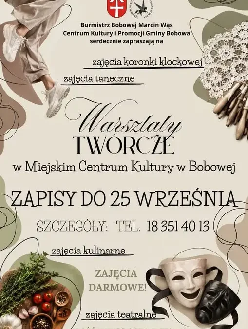 Warsztaty Twórcze w Bobowej – zapisy do 25 września