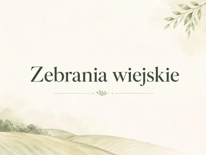 Zebranie wiejskie w Sękowej – mieszkańcy zdecydują o funduszu sołeckim na 2027 rok