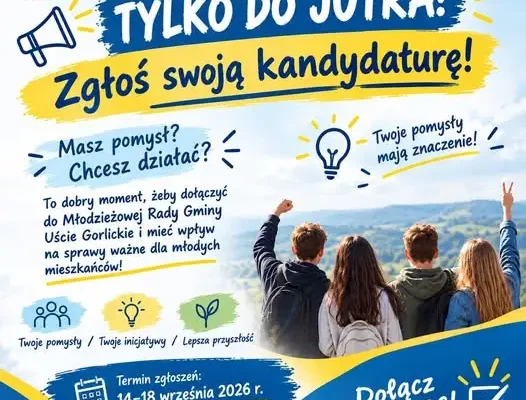 Ostatni dzień na zgłoszenie kandydatury do Młodzieżowej Rady Gminy Uście Gorlickie