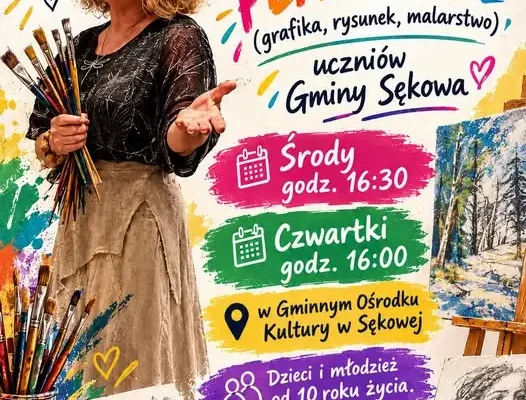 Nowy nabór na zajęcia plastyczne dla uczniów z Gminy Sękowa