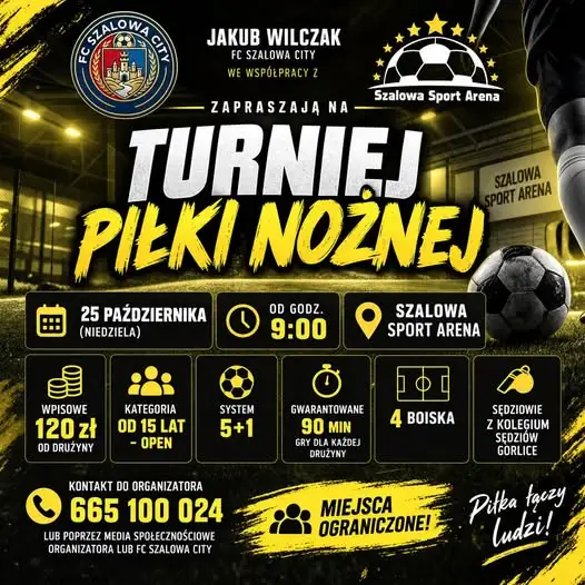 Druga edycja turnieju piłki nożnej w Szalowej – 25 października na Szalowa Sport Arena
