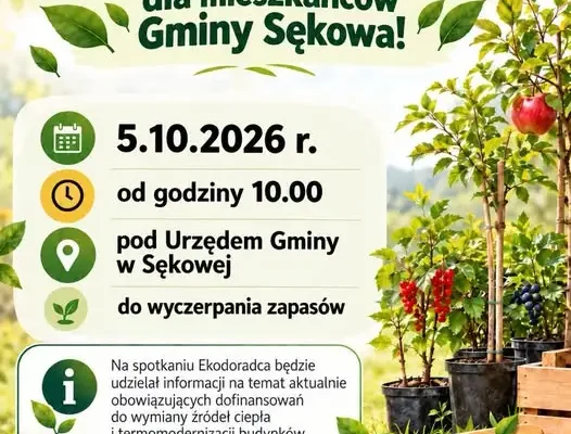 Gmina Sękowa rozdaje sadzonki drzew i krzewów owocowych