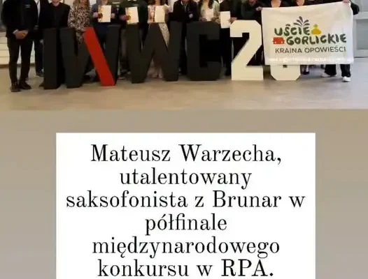 Mateusz Warzecha z Brunar w półfinale International Woodwind Competition w RPA