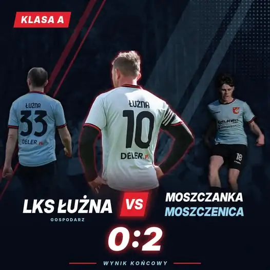 LKS Łużna przegrywa z Moszczanką Moszczenica 0:2