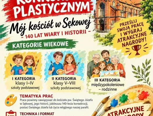 Konkurs plastyczny w Sękowej: kościół ma już 140 lat!