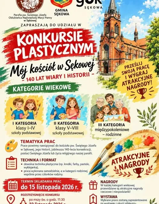 Konkurs plastyczny w Sękowej: kościół ma już 140 lat!