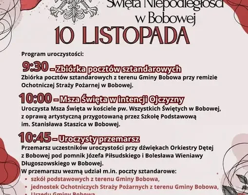 Bobowa uczci Narodowe Święto Niepodległości – znamy program obchodów