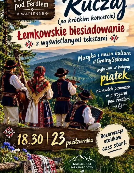 Kultura Łemkowska w Sękowej: koncert zespołu Ruczaj i pierogi w GOK