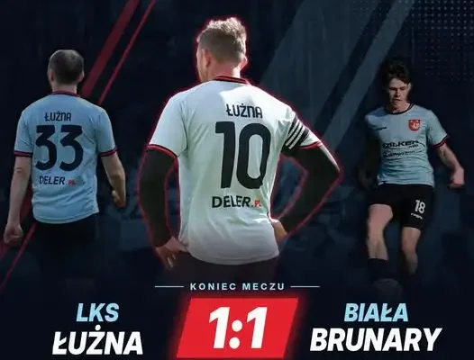 Nowe koszulki, stary problem. Łużna tylko zremisowała z Białą Brunary