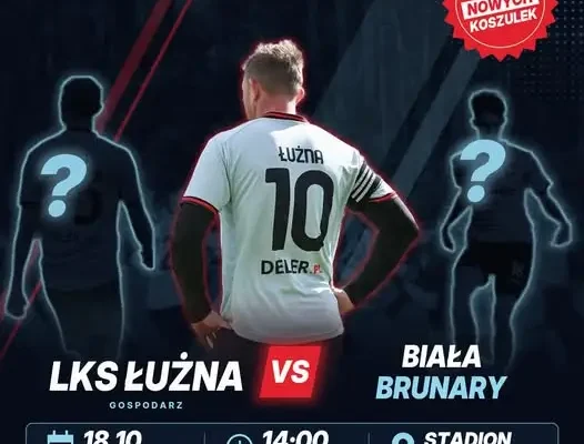 LKS Łużna zagra z Białą Brunary. Prezentacja nowych koszulek na stadionie