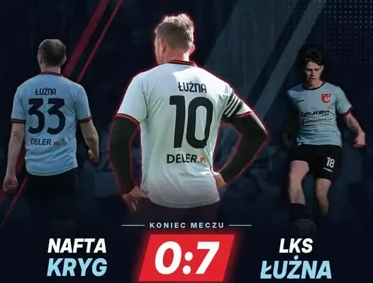 LKS Łużna rozbiła Naftę Kryg 7:0. Pięć goli Rafała Jurusia!
