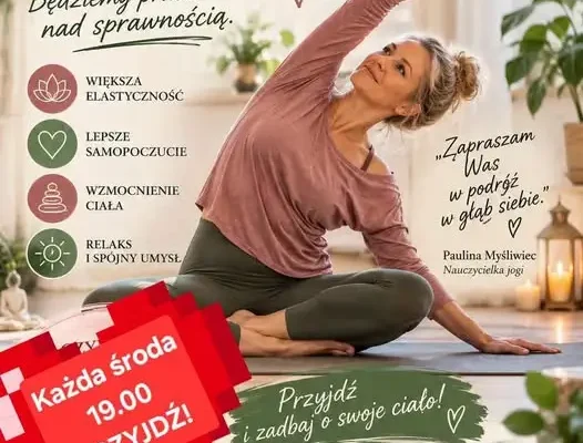 Joga w Gminnym Ośrodku Kultury w Sękowej – dziś o 19:00