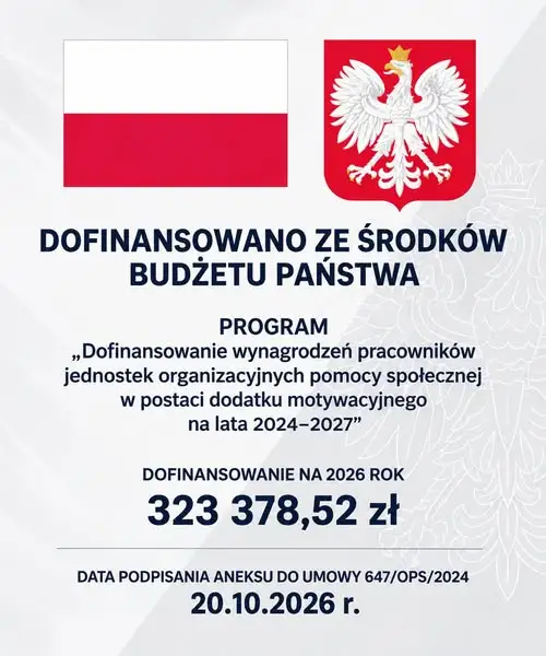 GOPS w Sękowej otrzyma ponad 323 tys. zł na dodatki motywacyjne dla pracowników