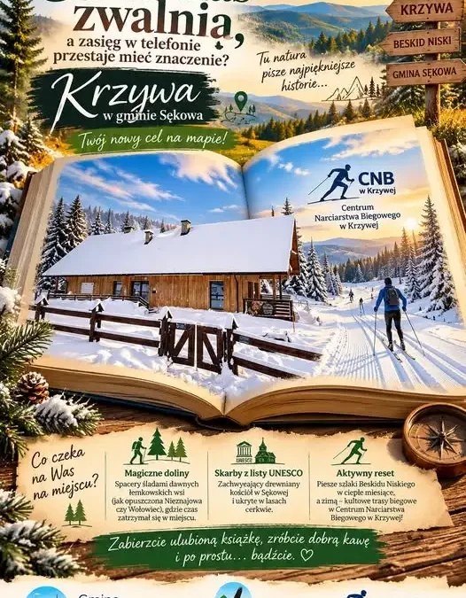 Zimowy wypoczynek na biegówkach w Krzywej – noclegi w Centrum Narciarstwa Biegowego