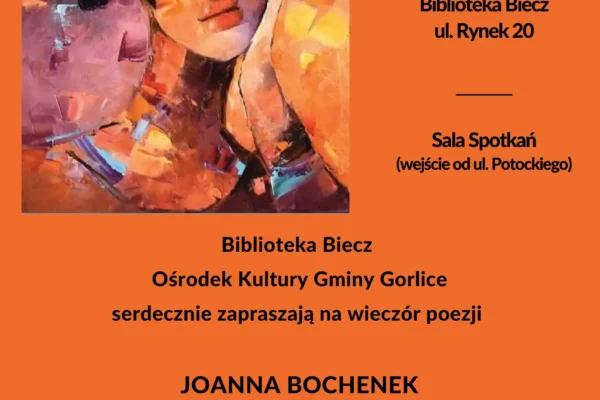 Wieczór poezji w Bieczu – Joanna Bochenek zaprasza „Szeptem”